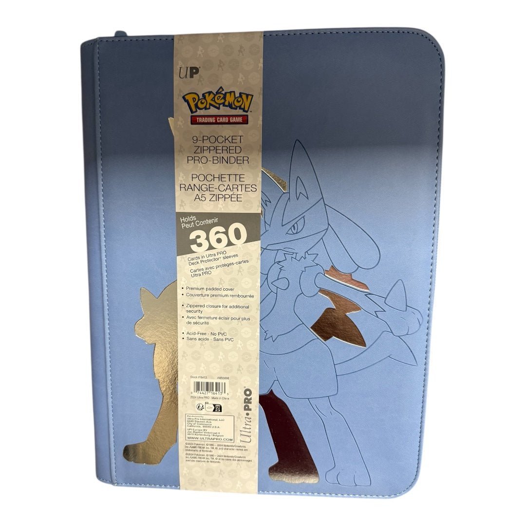 Photoroom_20250806_143407.jpg Pokemon Ultra Pro 9-Pocket Elite Series Zippered Pro Binder - Lucario - Image 1